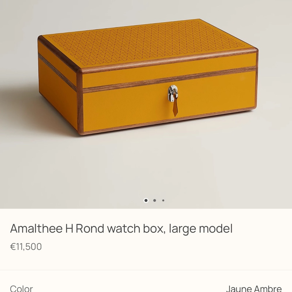 Amalthee H Rond Hermes Watch box large model / sold out worldwide ! Limited !